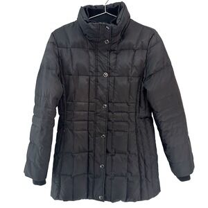 LONDON FOG‎ Women's Down Mid-length Quilted Puffer Coat • Small • black